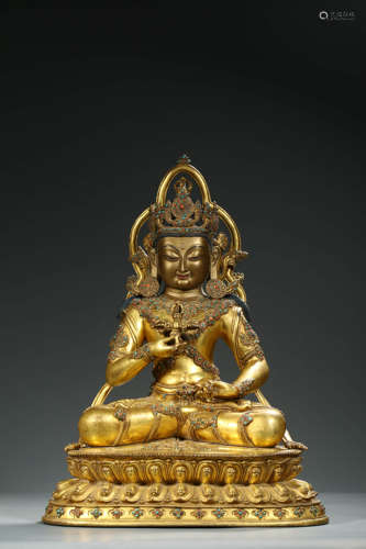 A Gilt Bronze Figure of Vajrasattva