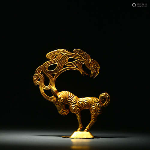 A Gold Made Mythical Beast Ornament