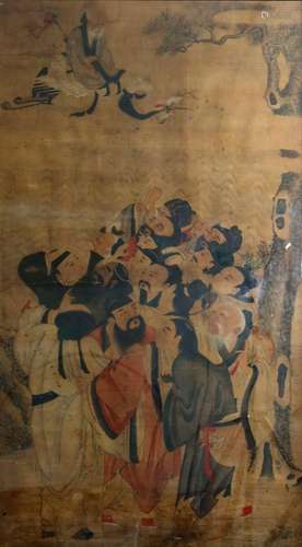 A Chinese school painting Qing dynasty (