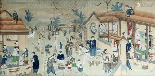 China (early 19th century), a very large Chinese trade paint...