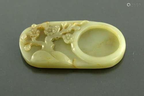 A Chinese carved jade scholar's palette