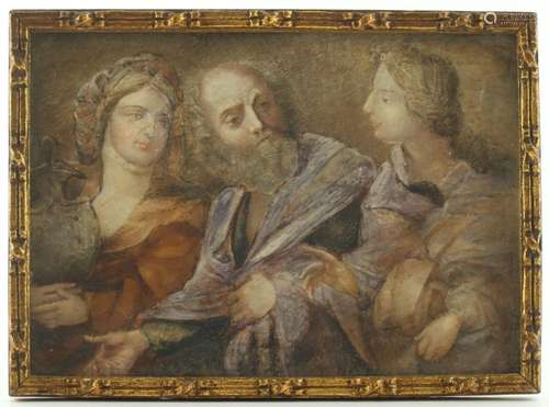 A 19th Century triple portrait miniature