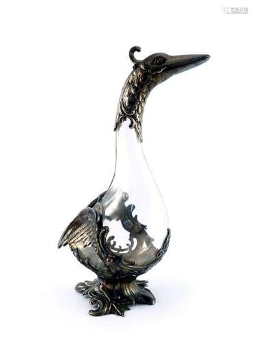 WMF, a novelty silver plated and glass c