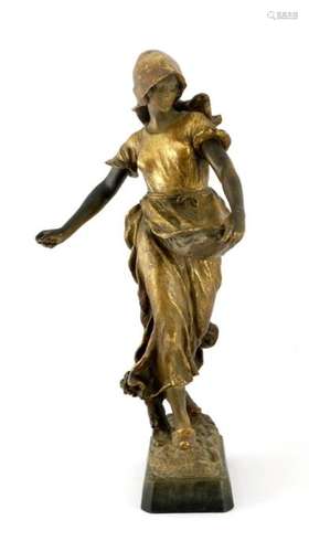 Goldscheider, figure of a Dutch woman, h