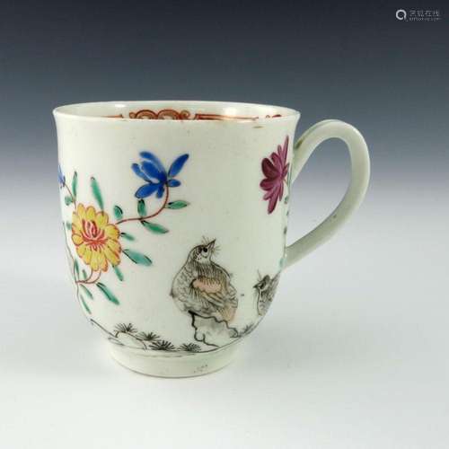 A Worcester polychrome coffee cup, circa