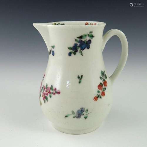 A Worcester polychrome jug, circa 1760,