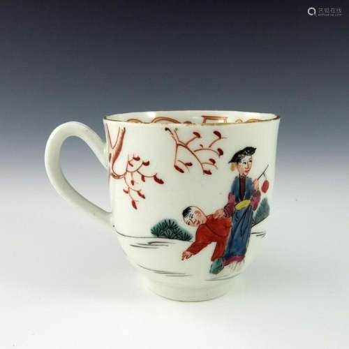 A Worcester polychrome coffee cup, circa