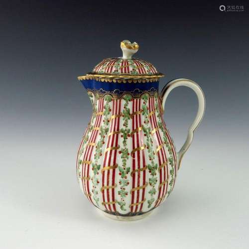 A Worcester jug and cover, circa 1775, p