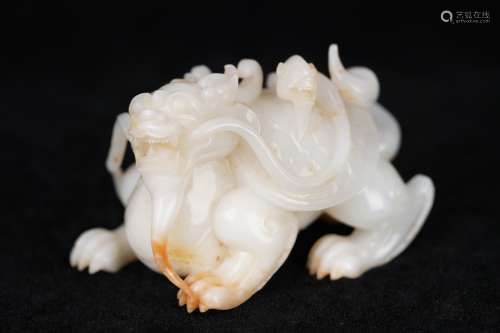 A White Jade Xuanwu Figiure Ornament
