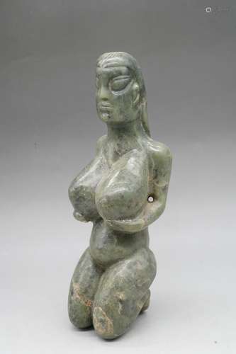 A Jade Women Figure Ornament