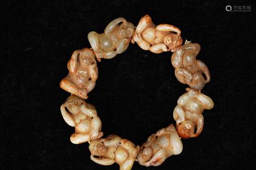 A Jade Monkey Bracelet