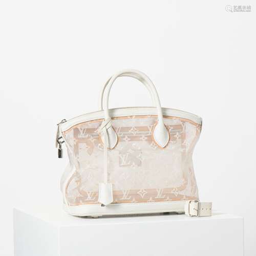 A LIMITED EDITION WHITE TRANSPARENT MONOGRAM SHEER NYLON LOU...