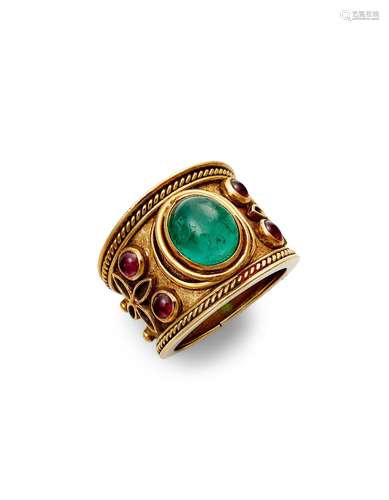 EMERALD & RUBY RING