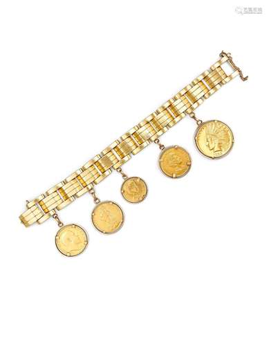 GOLD COIN TANK BRACELET