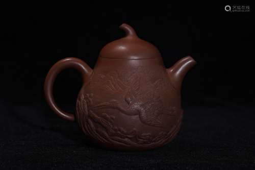 A Purple Clay Songhe Fulu Tea Pot