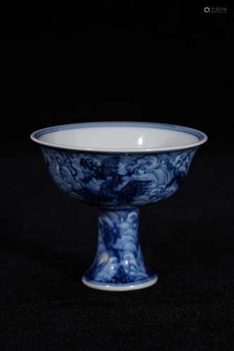 A Blue And White Goblet