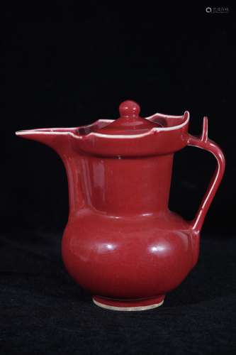 A Red Glaze Porcelain Pot