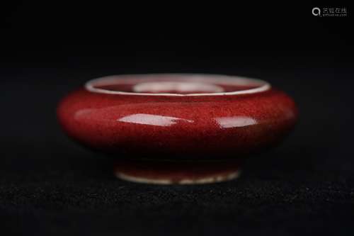 A Red Glaze Porcelain Incense Burner