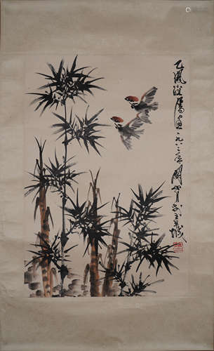 A Chinese Bamboo Painting Mark Guan Shanyue