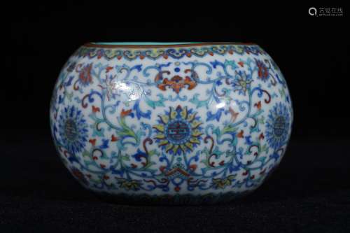 A Doucai Lotus Pattern Porcelain Incense Burner