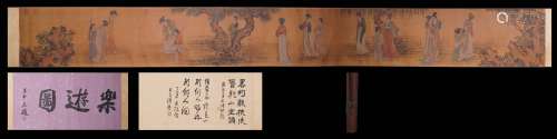 A Chinese Character Painting Hand Scroll Mark Wang Juzheng