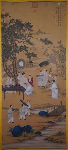 A Chinese Character Painting Hand Scroll Mark Ding Guanpeng