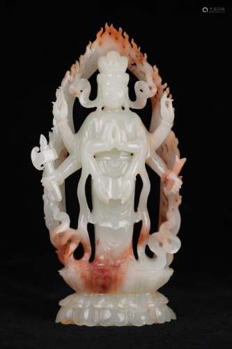 A Jade Tara Standing Statue