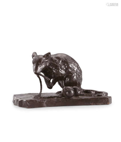 颜水龙（1903-1997） 铜雕鼠来宝