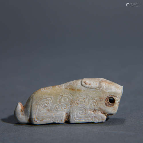 Carved Chicken Bone Jade Tiger