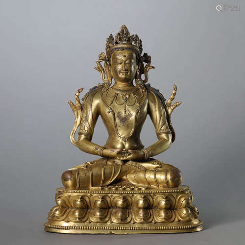 Gilt Bronze Figure of Amitayus