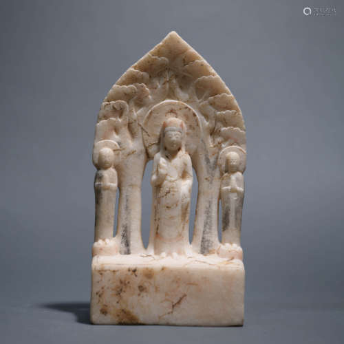 Carved Marble Stone Triad