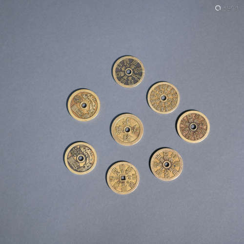 Set of Eight Chinese Coins