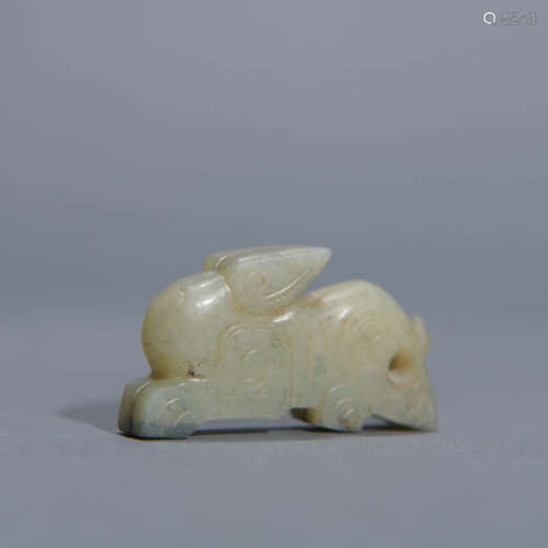 Carved Jade Figure of Rabbit