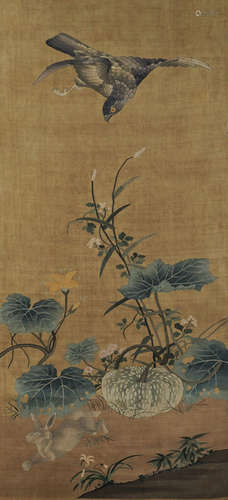 Embroidered Silk Kesi Flower Panel