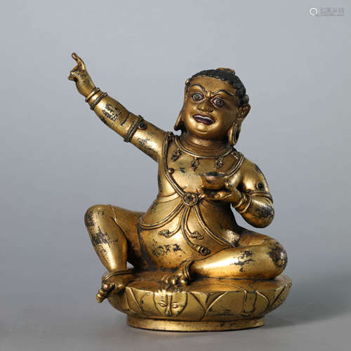 Gilt Bronze Figure of Mahasiddha