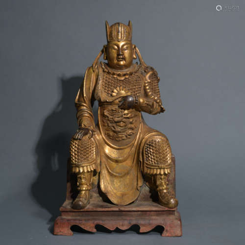 Gilt Bronze Figure of Zhenghe