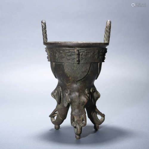 Bronze Tripod Vessel