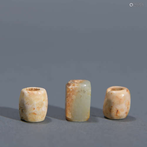 Three Liangzhu Jade Beads