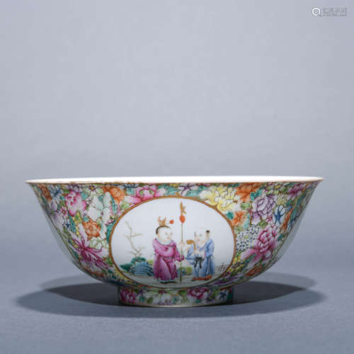 Famille Rose Figure Bowl