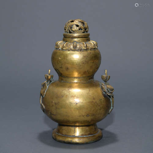 Gilt Bronze Double-Gourds Vase