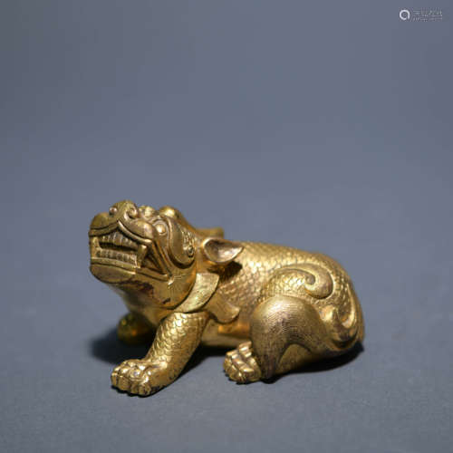 Gilt Bronze Mythical Beast