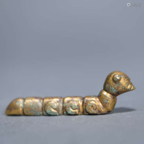 Gilt Bronze Silkworm