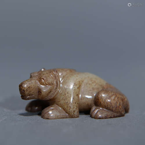 Carved Hetian Jade Figure of Beast