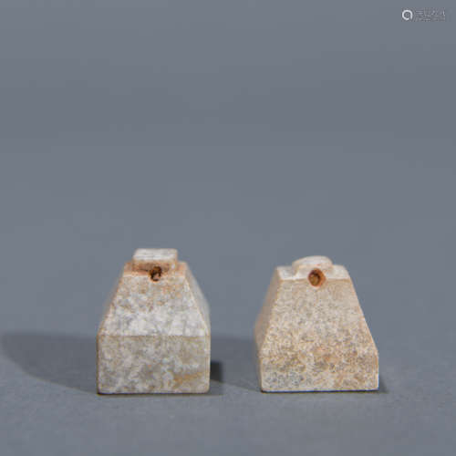 Two Carved Jade Seals