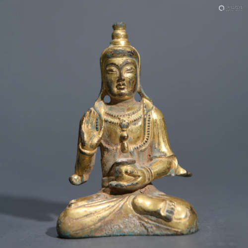 Gilt Bronze Figure of Seated Buddha