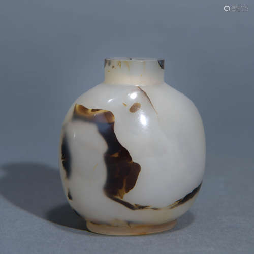 Carved Agate Shadow Jar