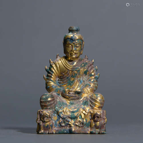 Gilt Bronze Figure of Seated Buddha