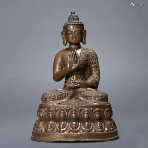 Bronze Figure of Seated Buddha