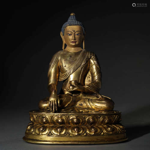 Gilt Bronze Figure of Shakyamuni