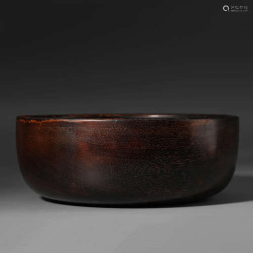 Carved Burlwood Alms Bowl